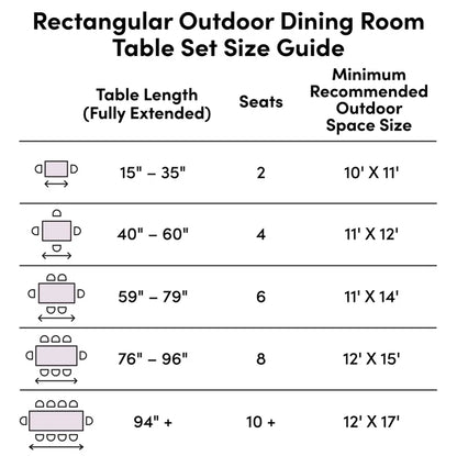 6 - Person Patio Dining Set with Rectangular Table